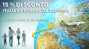 codice sconto alitalia per italia ed europa