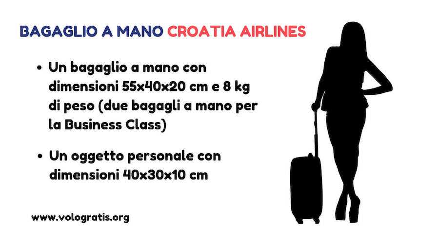 croatia airlines bagaglio a mano